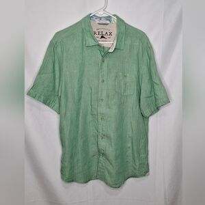 Tommy Bahama Relax 100% Linen Short Sleeve Mens  Shirt XL